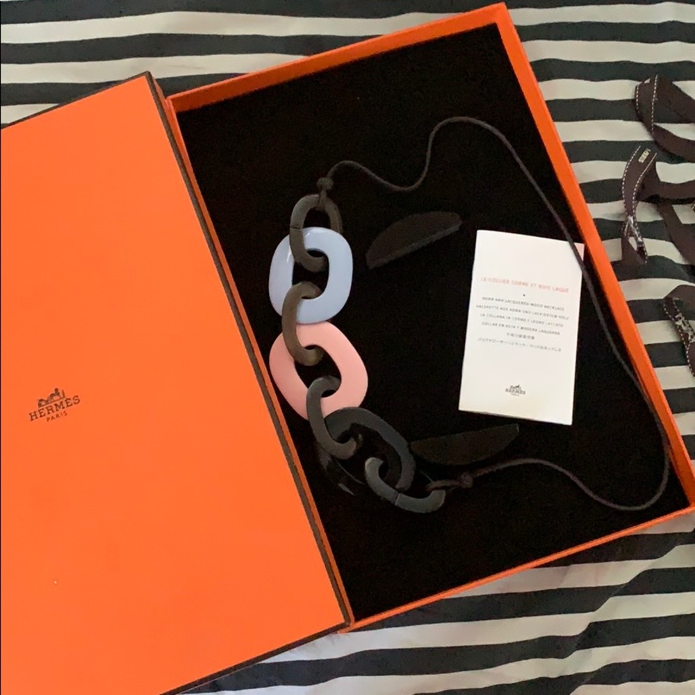 HERMÈS Karamba Colorblock Necklace.